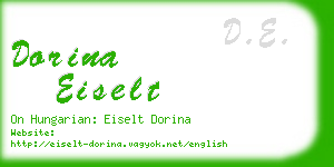 dorina eiselt business card